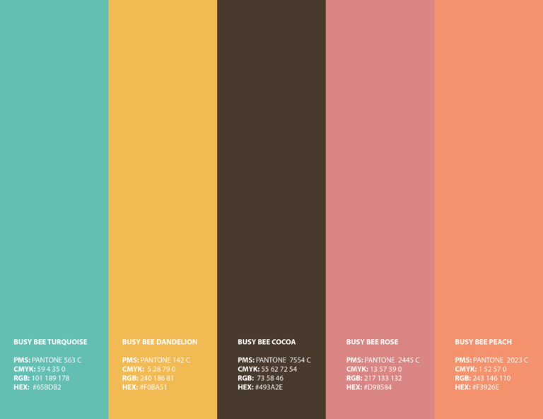Busy Bee - Brand Identity (Color Swatches)